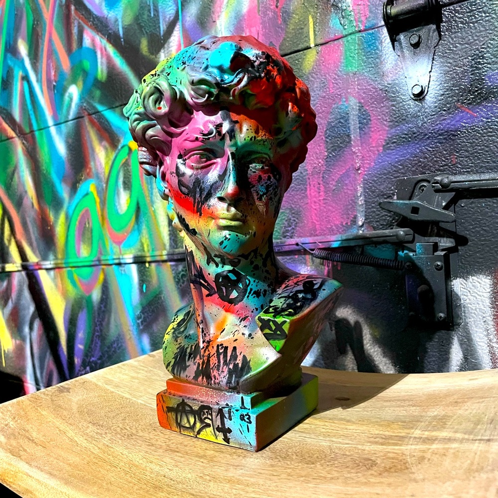 12 in Resin David Head by Michelangelo.  Brought to life by me🖤🖤🖤
